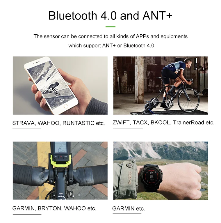 CYCPLUS Велоспорт датчик частоты вращения велосипед ANT+ Bluetooth 4,0 беспроводной двойной режим совместимый gps код Настольный велосипед компьютер