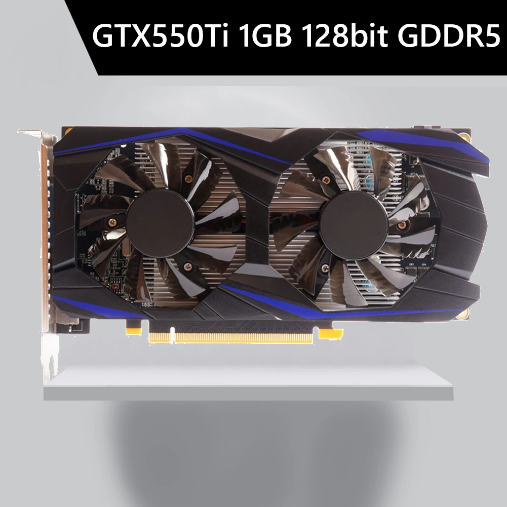 GTX550Ti NVIDIA Gaming Video Cards for PC 1G/1.5G/2G/3G/4G/6G/8G Origical Graphics Card with Dual Cooling Fans for Computer video card in computer