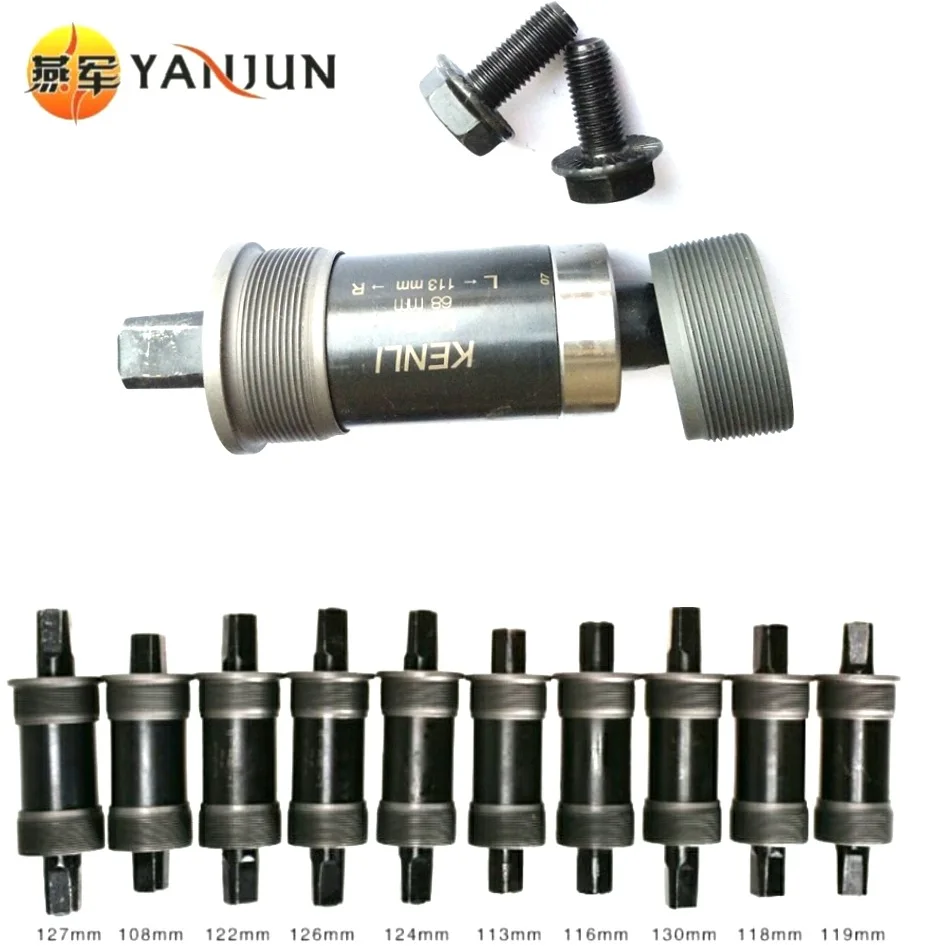 

Ken li Mountain Bike Square Hole One-piece Sealed/Closed Bearings Medial Axis Speed Bike with Screw Riding Accessories