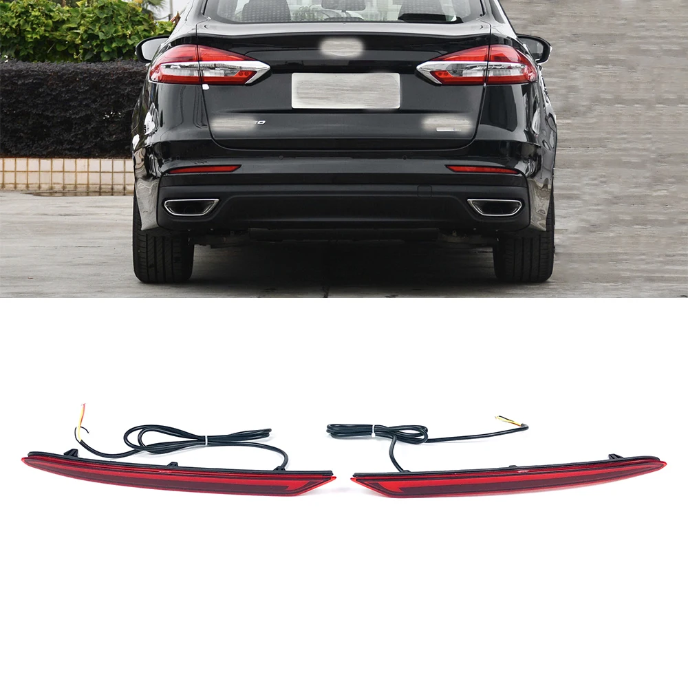 1 пара автомобильных аксессуаров светильник для заднего бампера Ford Mondeo 2019 2020 с