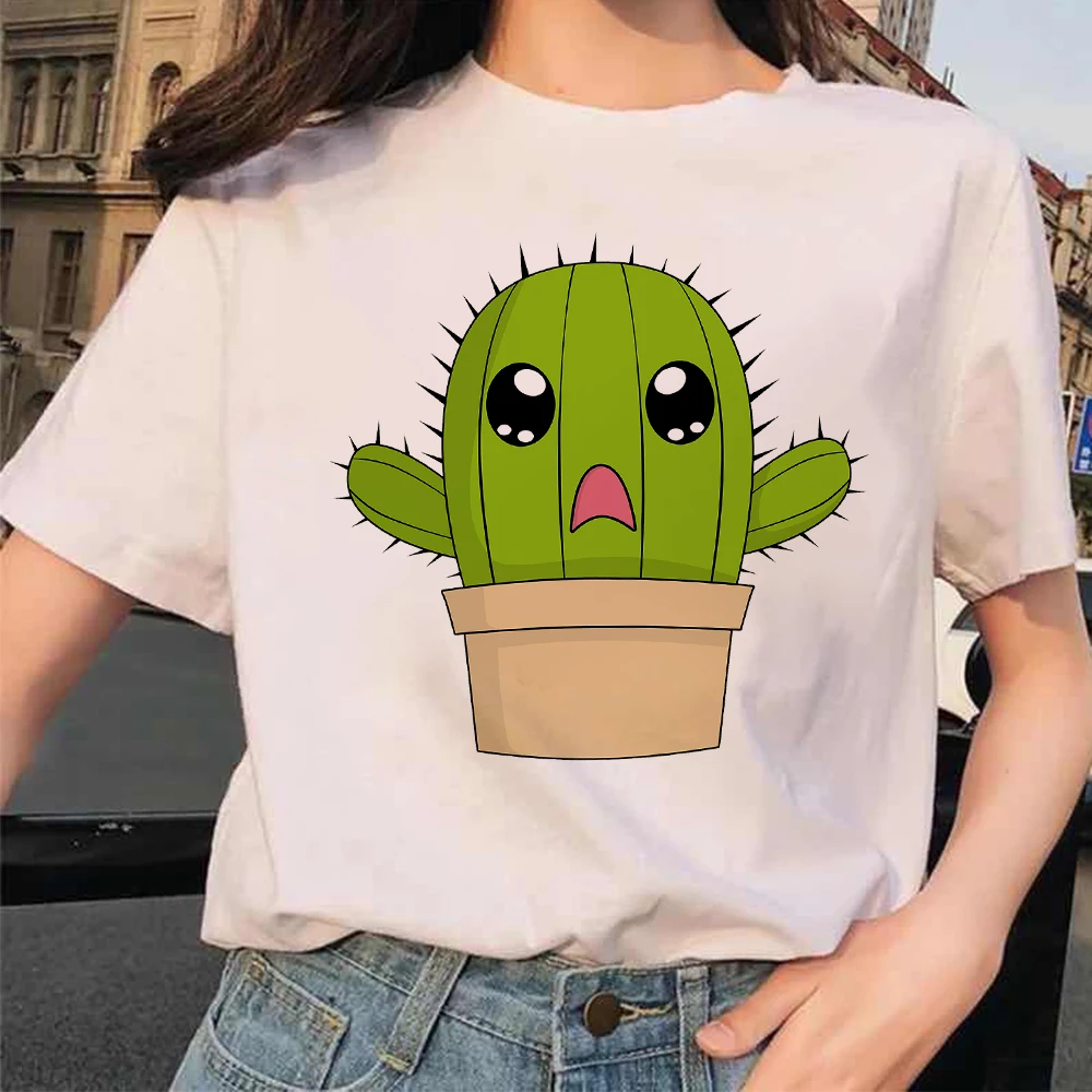 Basura y reciclaje Mujer Camiseta De Verano,Modaworld Camiseta con  Estampado De Cactus De Moda Camisa Tallas Grandes Blusa De Algodón 
