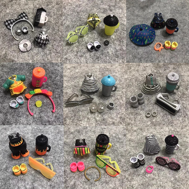 L O L Juego de ropa Original para niños, accesorios de botellas, traje de vestido para LOL de 8 cm, muñecos de la gran hermana, unicornio, 1 Juego