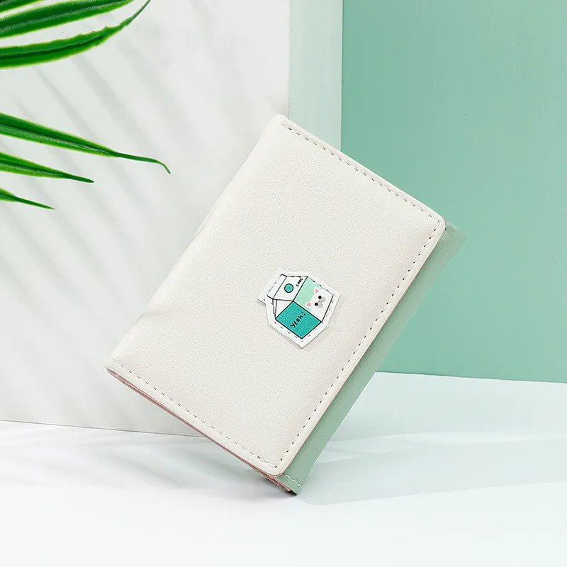 

Vento Marea Short Wallet For Women 2020 New Leather Pu Cute Girl's Coin Purse Tri- Fold Card Holder Designer Small Money Bags