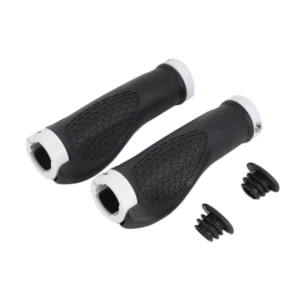 Durable Anti-slip Ergonomic Rubber Mountain Bike Bicycle Handlebar Grips Cycling Lock-On Ends Handlebar Drop Shipping