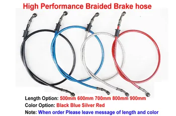 

500mm 600mm 700mm 800mm 900mm Colorful Motorcycle Hydraulic Reinforced Brake Or Clutch Oil Hose Line Pipe Fit ATV Dirt Pit Bike