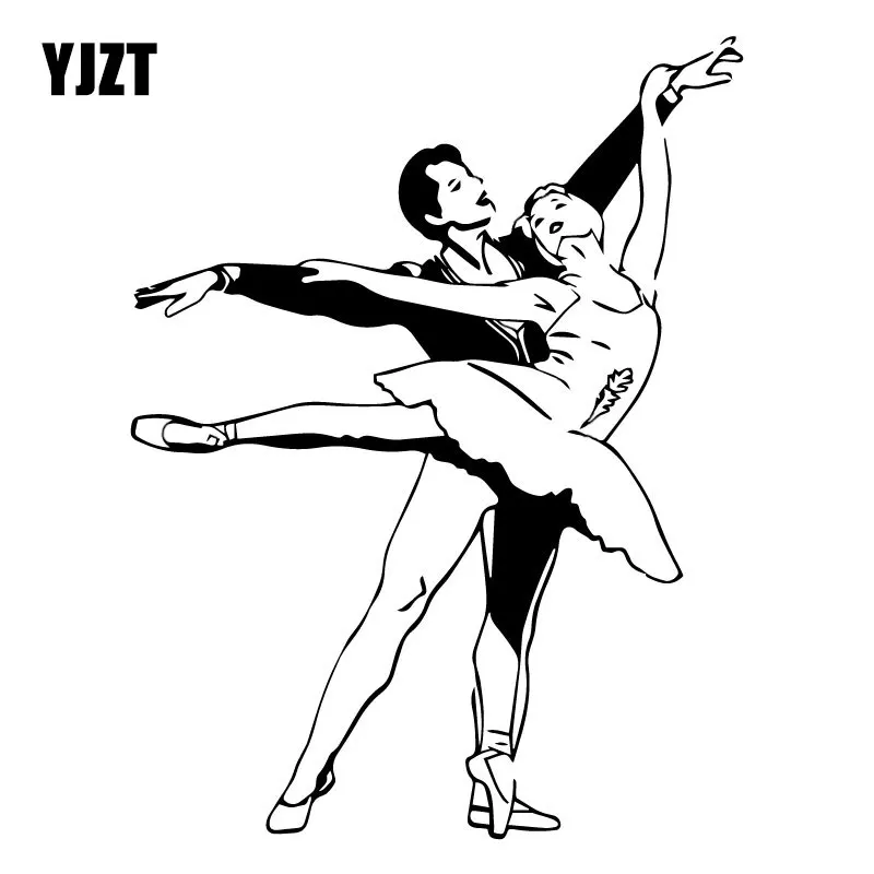 YJZT 13.9CM*18.2CM Ballet Dancers Ballerina Decoration Car Sticker Trunk Bumper Vinyl Decals C31-0350 | Автомобили и мотоциклы