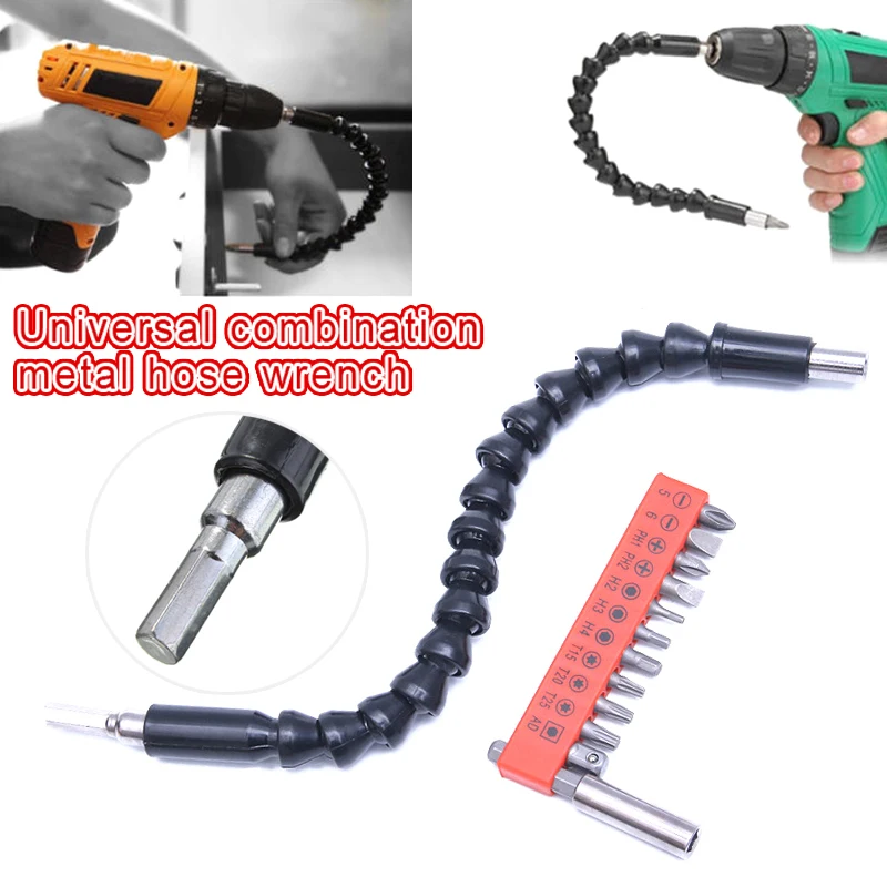 

Newly 3pcs Flexible Drill Bit Extension Kit with Screws Drill Bit Holder Tool for Repair DIY BFE88