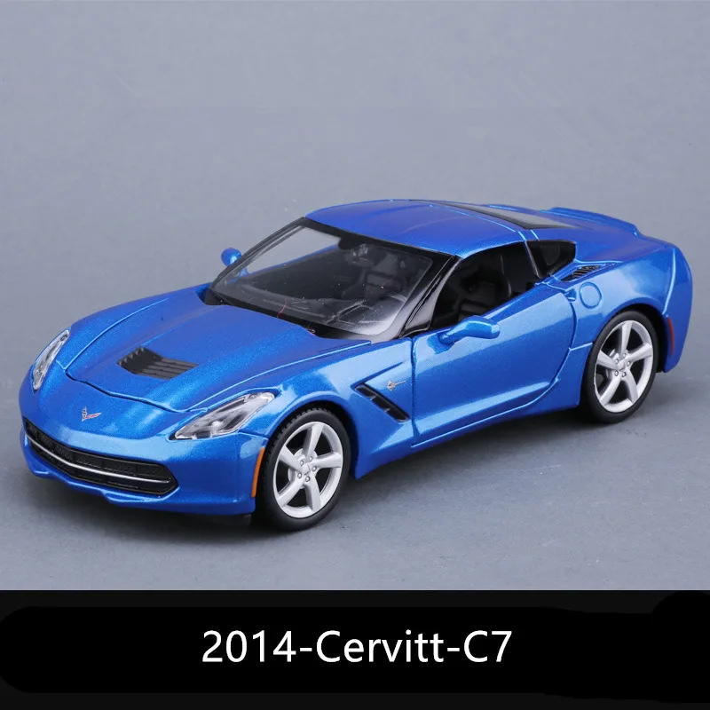 2014-C7 Модель автомобиля Maisto 1:24 Corvet из сплава для гонок, модель автомобиля из сплава для моделирования, коллекция украшений, Подарочная игрушка - Цвет: 2014-C7