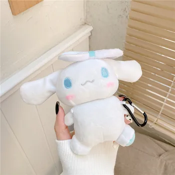 

3D Cartoon Fluffy Doll Dog Warm Case for Airpods 2 Cover Furry Cloth Earphones Knitted Plush Skin Covers for Air Pods Bag Cases