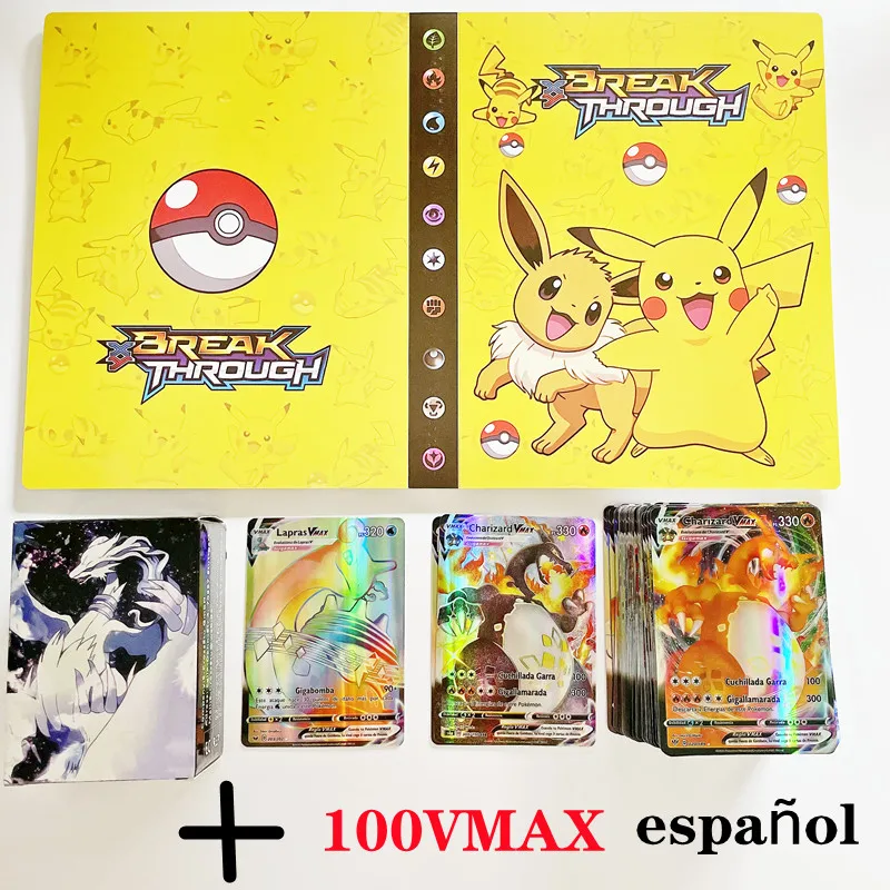 2012 100 шт. французская и Испанская версия Pokemon сияющая карточная игра Боевая