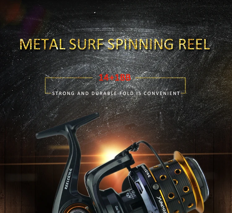 YUMOSHI TK10000 14+1BB METAL SURF  REEL LONG CASITNG FISHING REELS