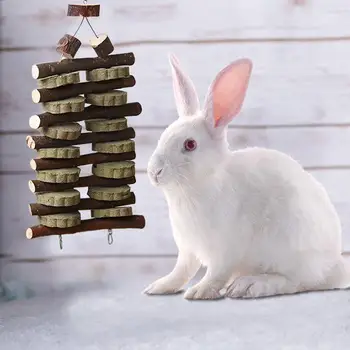 

Apple Wooden Rabbit Bunny Chew Toy Hay Briquette Teeth Grinding Natural Molar Branch For Chinchilla Rabbits Guinea Pigs Hamsters