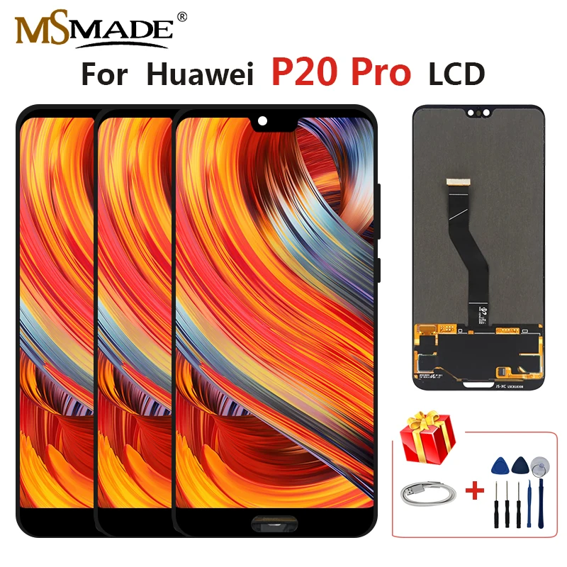 

P20 Pro LCD For Huawei P20 Pro CLT-AL01 LCD Display Touch Screen Digitizer Replacement Parts With Frame Free Shipping 100%Tested