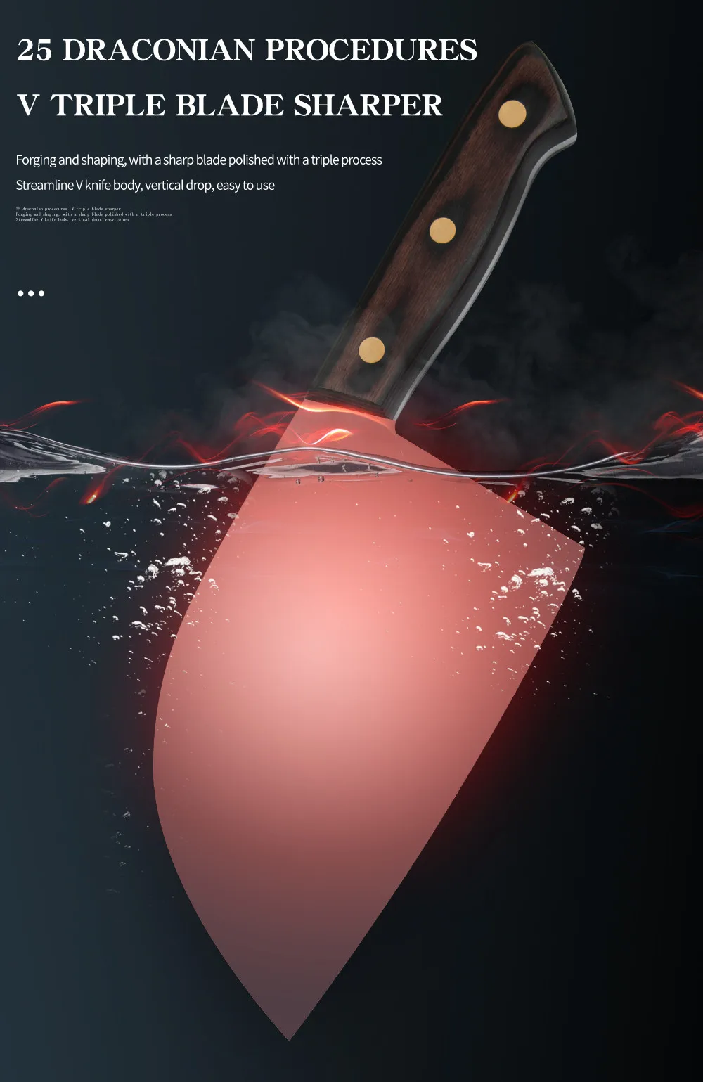 ZBXG11164-3cr13不锈钢深啡彩木柄三铜钉哑光面7寸屠夫刀英_05