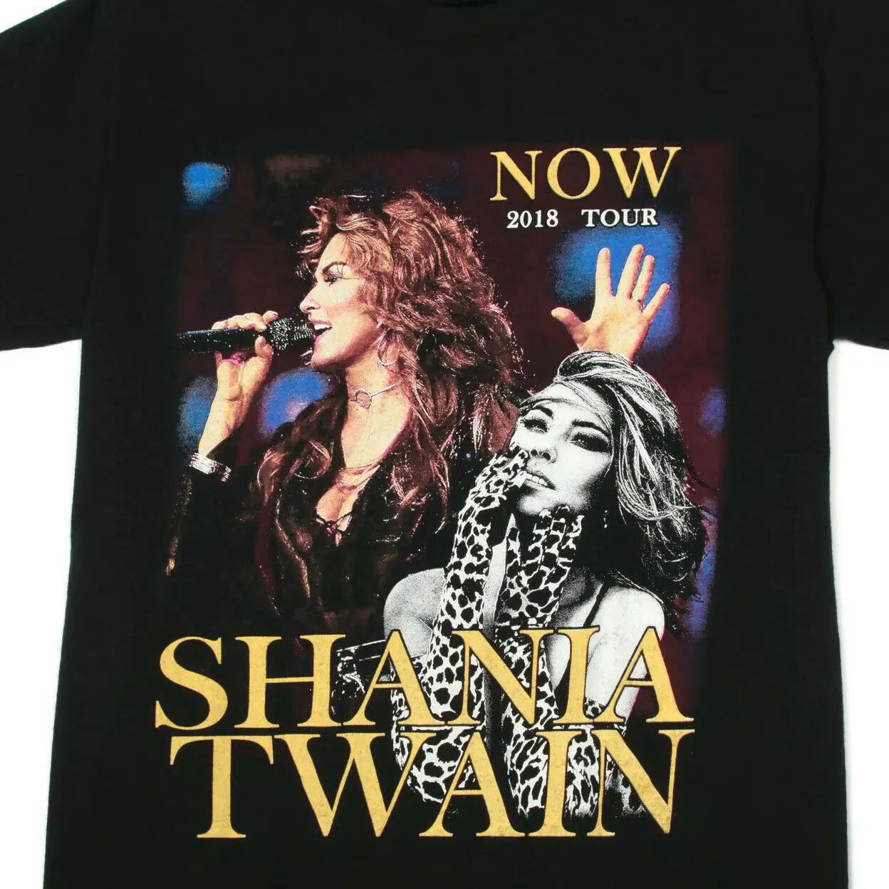 2018 Черная Мужская хлопковая футболка SHANIA TWAIN Now Tour маленькая/572 | одежда