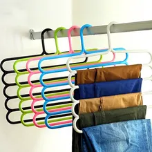Многофункциональное удобное устройство случайный цвет брюки шарф полка для дома пятислойный ремень держатель пальто вешалка для одежды инструменты