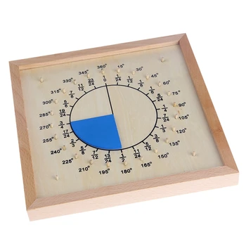 

Montessori Material Wooden Circular Fractions Scoreboard Kid Educational Toy