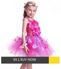 Hydrangea Flower Tutu Dress for Girls Wedding Birthday Party Photo Clothing Baby Girl Petals Dress Handmade Kids Pageant Dress (6)_副本