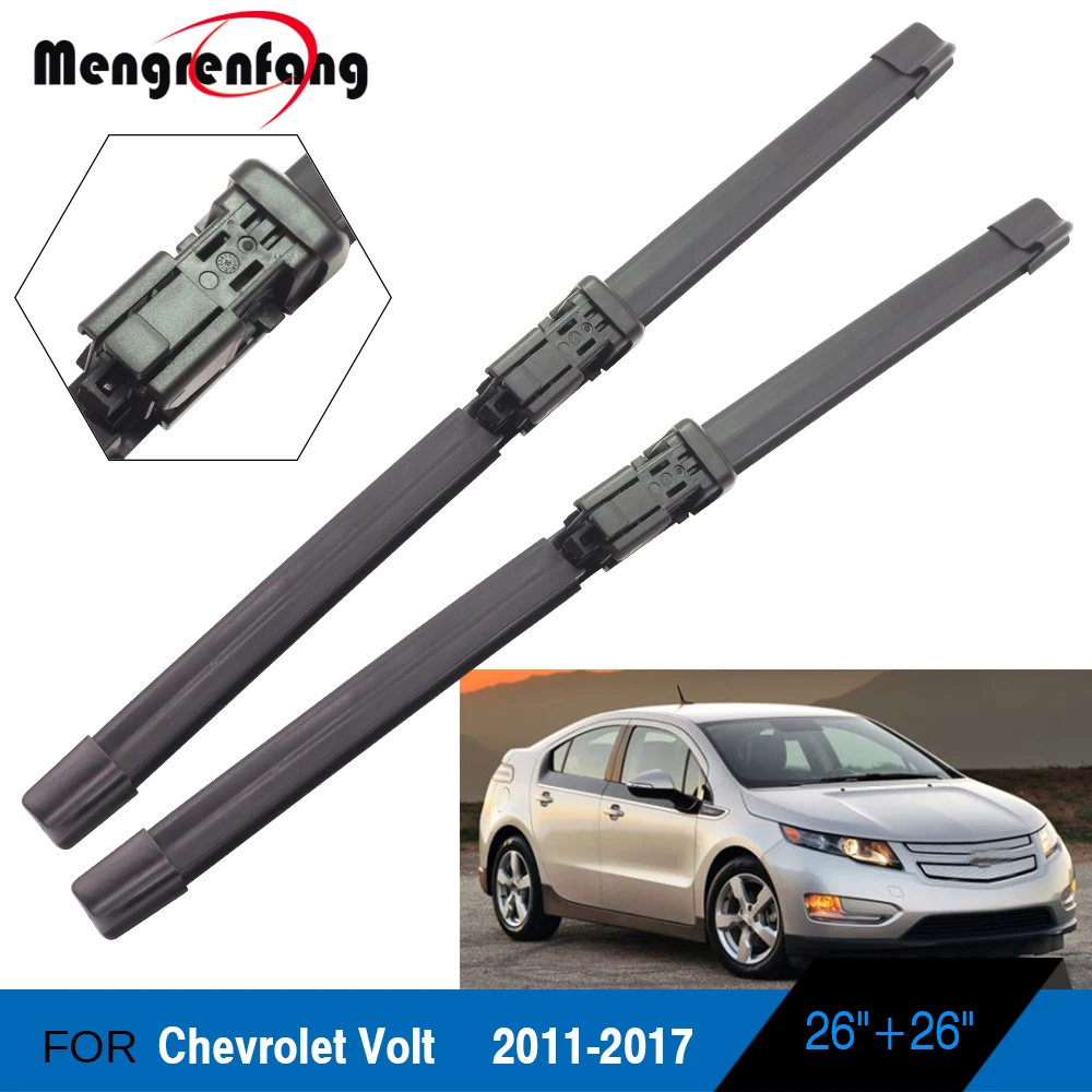 Chevrolet Volt 자동차 앞 유리 와이퍼 부드러운 고무 와이퍼 블레이드, 푸시 버튼 암 2011 2012 2013 2014 2015 2016 2017