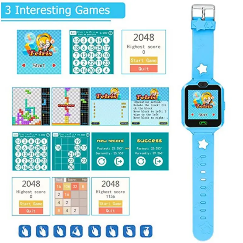  Q01 Kinder Intelligente Call Musik Uhr SOS GPS Positionierung Remote Kamera Wecker Für Kinder Gesch