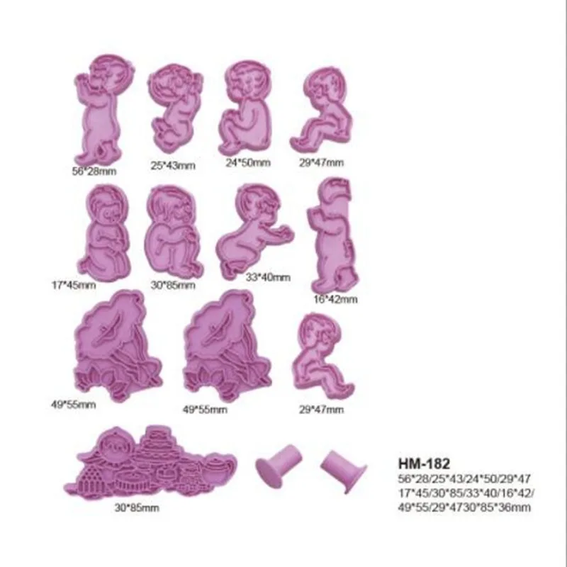 12 Pcs Plastic Stamps For Printing DIY Clay Pottery Printing Blocks Clay Tools Child / Kid ZXX9199