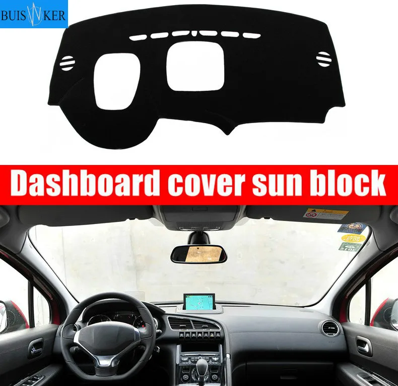 

For Peugeot 3008 2013 2014 2015 2016 Dashboard Cover Mat Pad Sun Shade Visor Instrument Cover Carpet Car Styling Accessories LHD