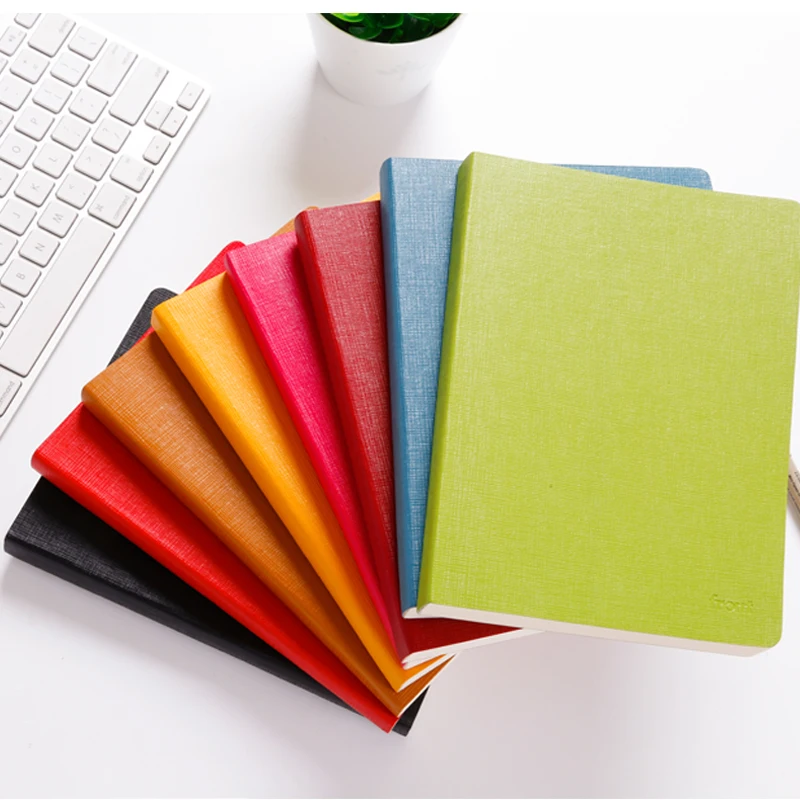 Front Grid Notebook Blank Square Notebook Soft Leather Surface A6 Carry