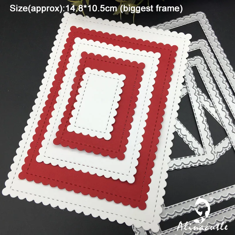 Alinacutle Fustellato In Metallo Per Scrapbooking 20220423: Set Di 31 Etichette In Acciaio Cromato Per Taglio Carta, Cartoncino E Feltro, Compatibile Con Macchine Da Taglio - 2
