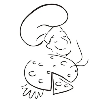

Artificial Chef Pizza Catoon Sticker Wall Decals Living Room Wallpaper Bedroom Graffiti Sticker (59x43cm, Black)