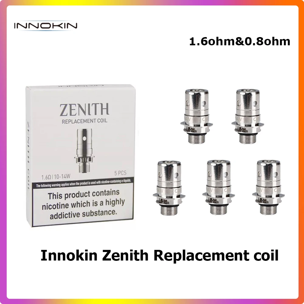 Оригинальная катушка Innokin Zenith 1 6 и 0 8ом 5 шт./лот сменная головка подходит для бака
