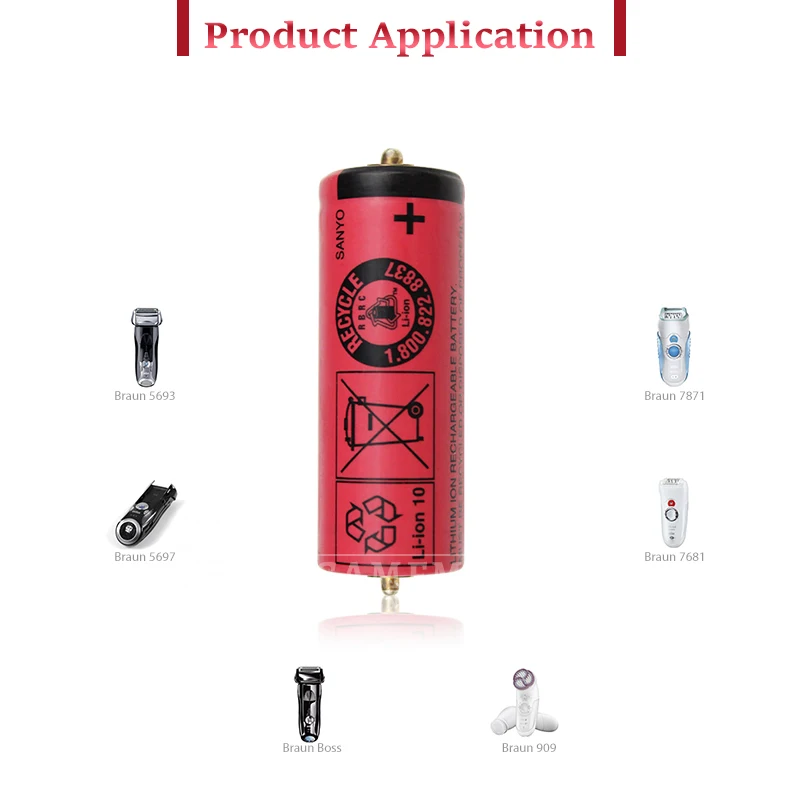 Новый для Braun Электробритва Триммер волос резак клип батарея 7720s 4 UR18500Y 3 7 V литий