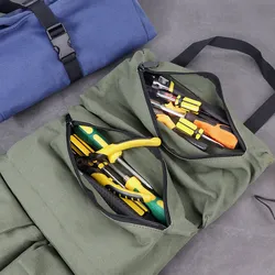 WESSLECO – sac à outils en toile, sac à outils polyvalent, pochette à outils, organisateur de clé, grand sac à outils suspendu à fermeture éclair, fourre tout 