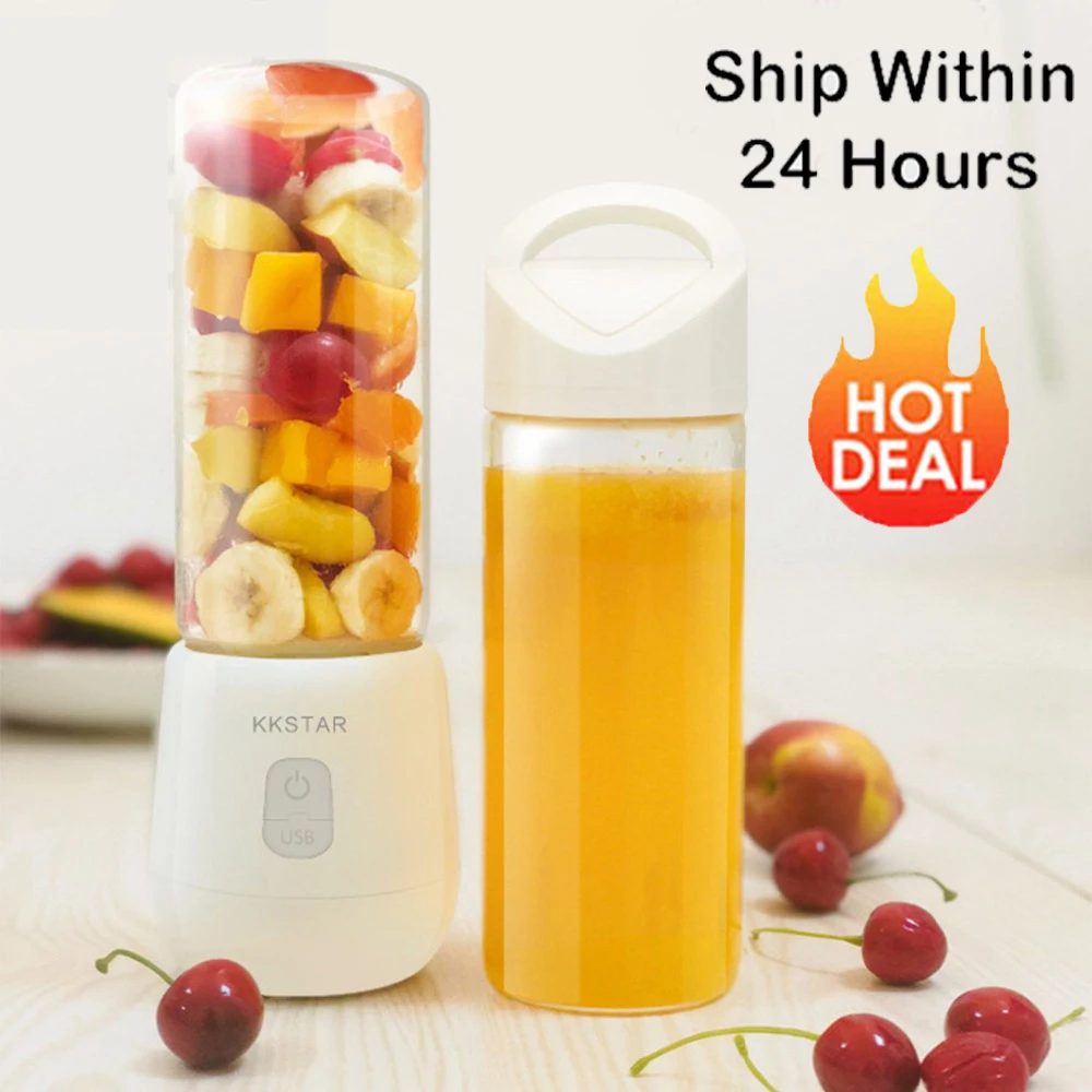 

450ml USB Portable Rechargeable Blender Multi-function Juicer Mini Juice Cup Food Soymilk Fruit Mixer Food Squeezer Kitchen Tool