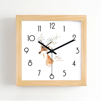 

Nordic Square Wall Clock Modern Design Minimalist Creative Simple Wall Clock Living Room Stylish Wandklok Home Decoration OO60WC