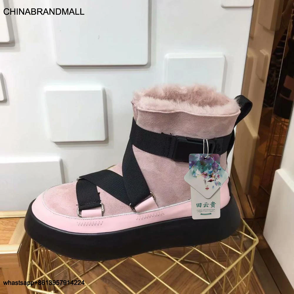 

Ladies Boots Female Shoes Flock Chaussures Femme plush Platform Boots Slip On Women Winter Boots Mixed Color