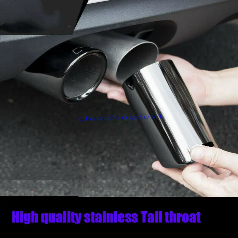 

2PCS Stainless steel Black Exhaust Muffler Tail Pipe Tip TailpipeCar accessories Fit for Audi A1 A3 A4 Q5 2012-2017
