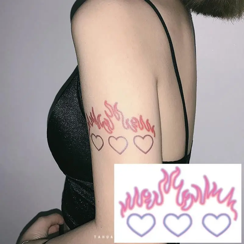 Tatuagem temporária à prova dwaterproof água adesivos de bloqueio do  coração anjo bonito bruxa cruz suco tatuagem adesivos na moda legal falsa  tatuagem para mulher - AliExpress