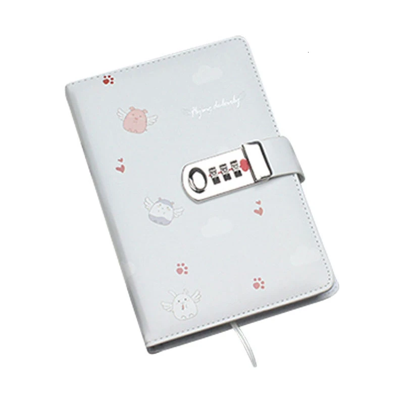 

Cute password lock notebook notebook notepad sakura pig thick PU handbook journal diary schedule