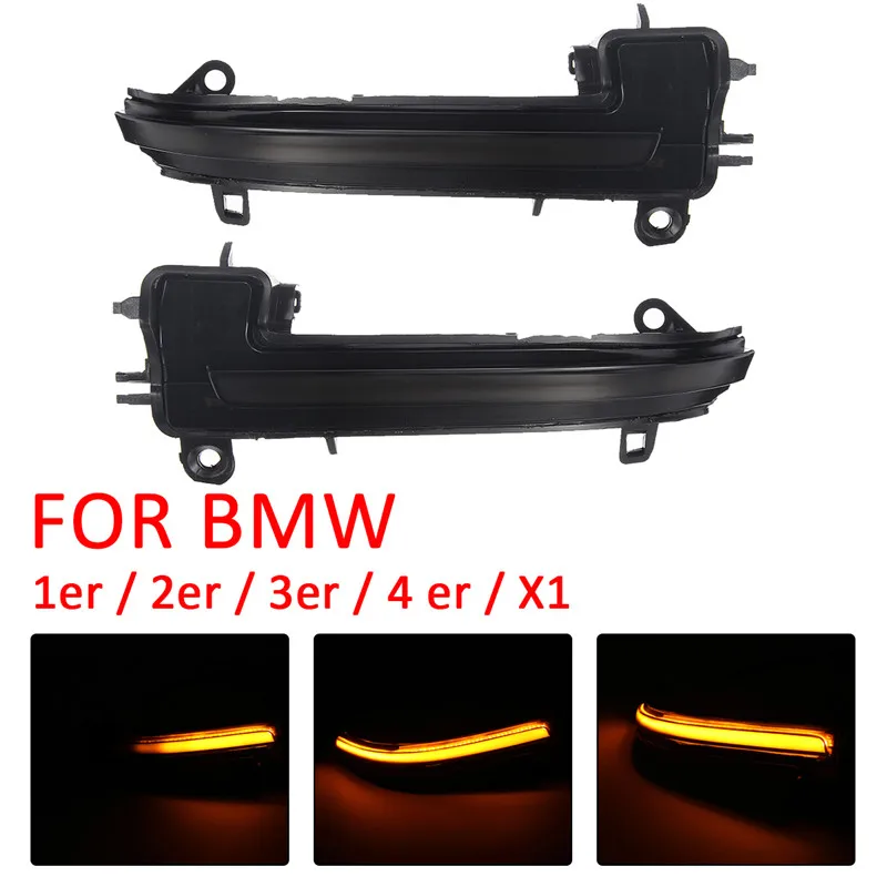 

1Pair Car Side Wing Rearview Mirror Blinker Indicator LED Dynamic Turn Signal Light for BMW 1er 2er 3er 4er X1