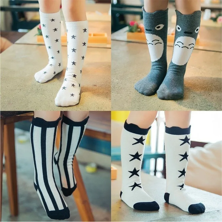 

CHILDREN'S Socks Summer Thin Section BOY'S Autumn Summer Half Length Stripes Long Young Children Little Girl New Style