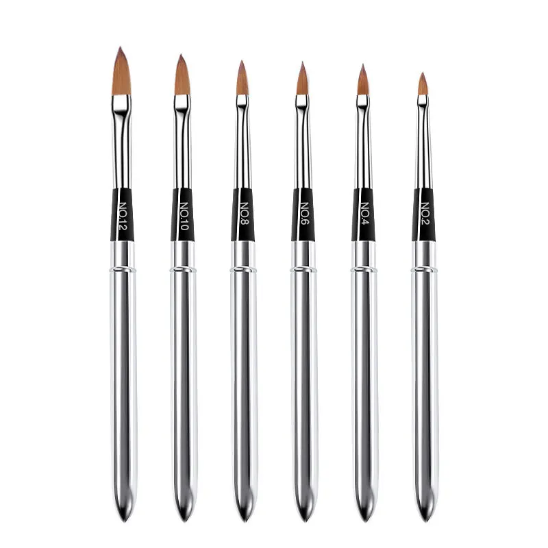 Nail Art Brushes Kit Makeup Tools For Manicure Accessories Kolinsky Scrub Pen Set