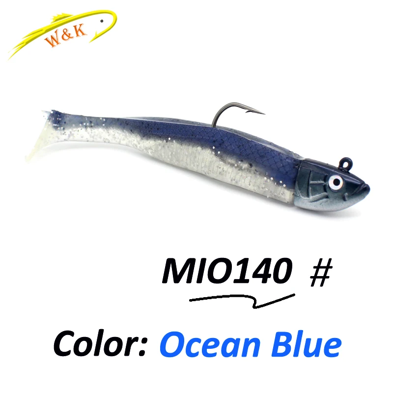Ocean Blue 140 Приманка Minnow T140, набор 45 г, 12 см, Мягкая приманка для ловли на щуку, приманка для ловли рыбы, двойной цвет, наживка из винила, набор из двух штук, мягкие приманки - Цвет: Ocean Blue 140