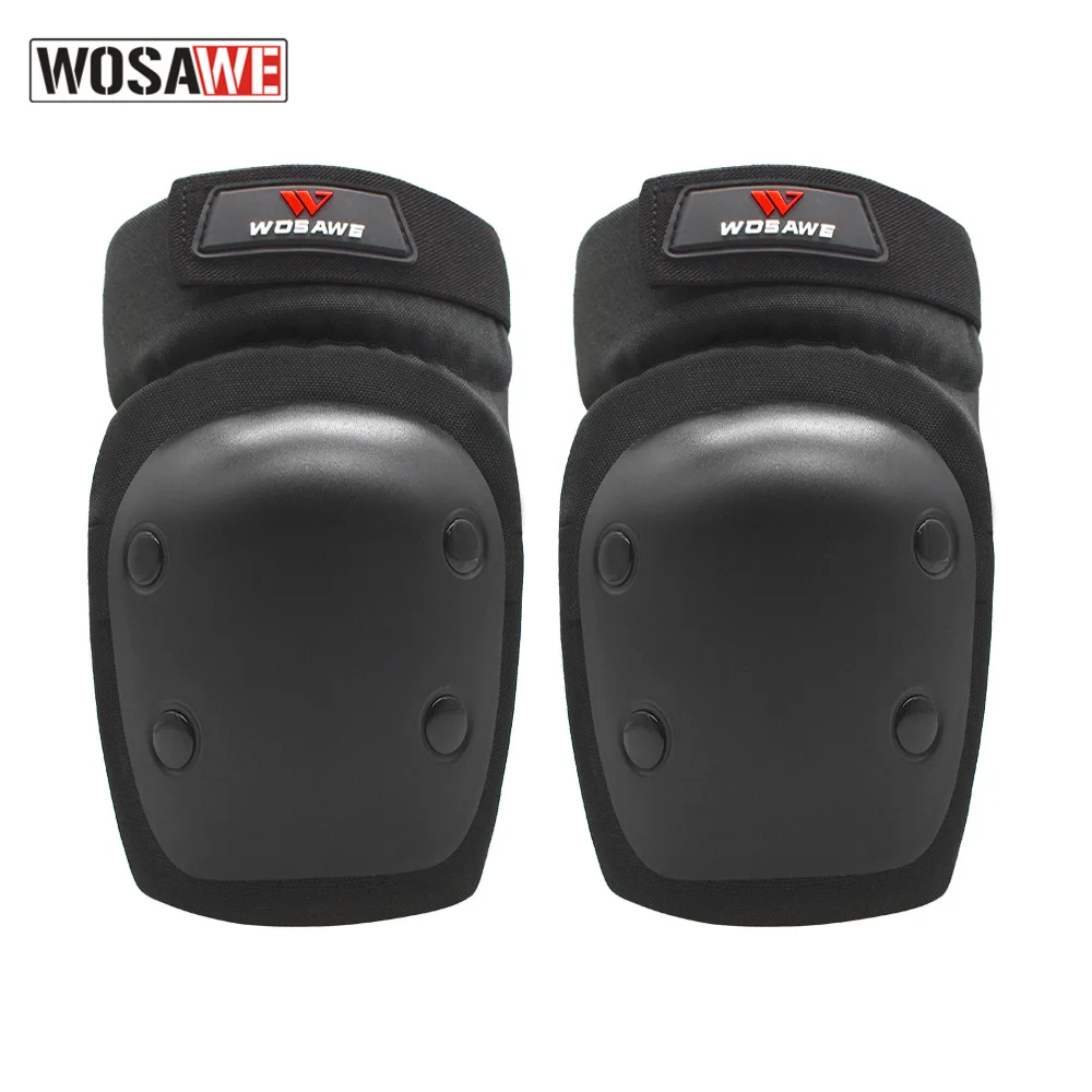 WOSAWE Elbow Knee Protector Armor Motorcycle Kids Adults 1 Pair Child Roller Skates Ski Scooter Safety Protective Guard Pads - Цвет: Черный