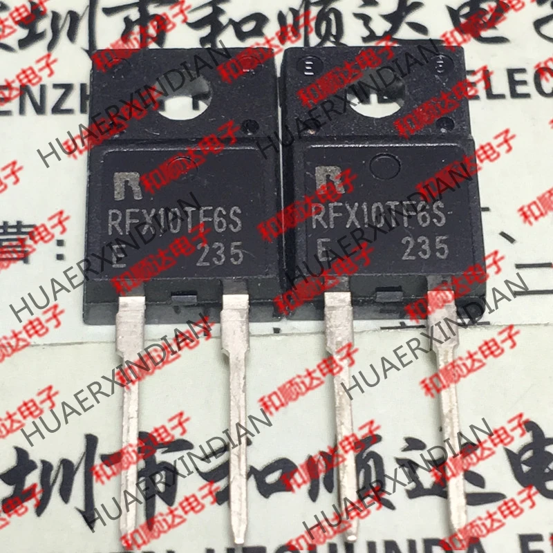 5 шт., новые оригинальные кнопки RFX10TF6S TO-220F 600V 10A