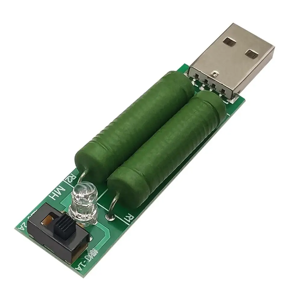 Разряд старения резистор USB интерфейс зарядный ток обнаружения нагрузки тестер с переключаемым переключателем 2A/1A