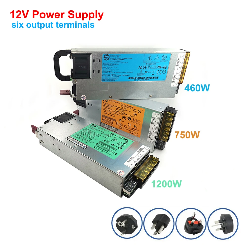 

12V 460W 750W 1200W Switching Power Supply Power Unit Power Adapter Light Transformer AC 110V 220V To DC 12V Optional XT60 Wire