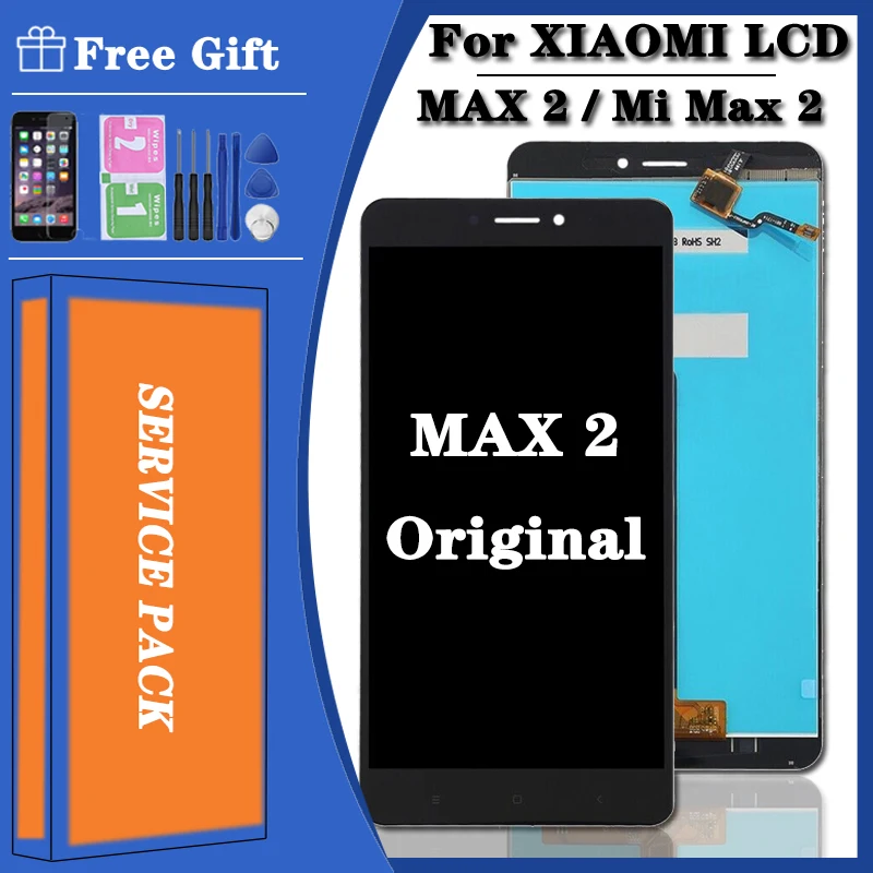 6.44&quot Original mi max2 Screen For Xiaomi MI MAX 2 LCD With Frame Display MAX2 | Мобильные телефоны и аксессуары