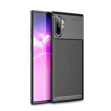 Conelz for Samsung Galaxy Note 10 Plus Case TPU Carbon Fiber Protective Back Case Cover for Samsung Note 10 10+ protective tpu back case for samsung galaxy note 3 n9000 more purple