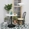 1/6 BJD Ob11 Miniature Dollhouse Furniture Mini Model Black and white table top and tulip table legs ► Photo 2/6