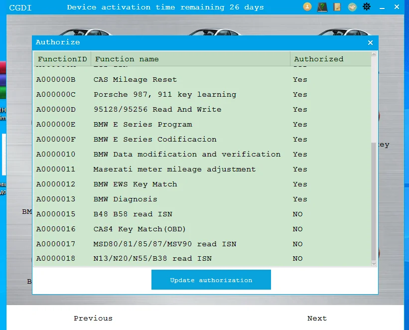 CGDI Prog для BMW Upgrade Read не нужно открывать MSV90/N20/N55/N13/B38/B48/B58/MSD80/MSD81/MSD85/MSD87